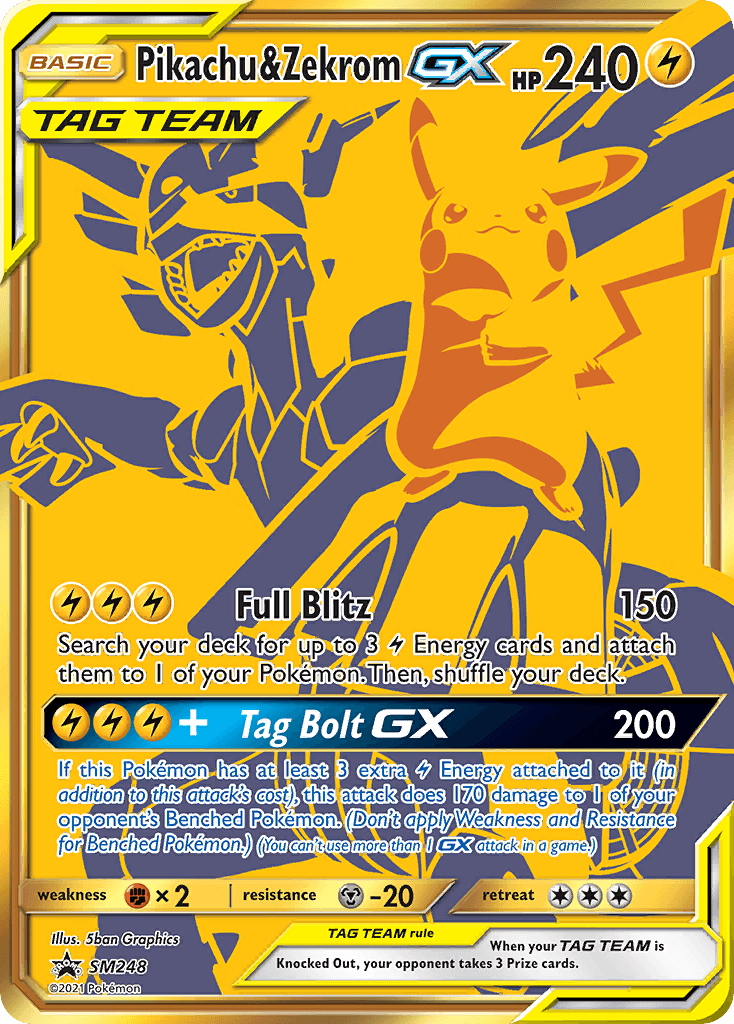 Pikachu & Zekrom-GX SM Black Star Promos