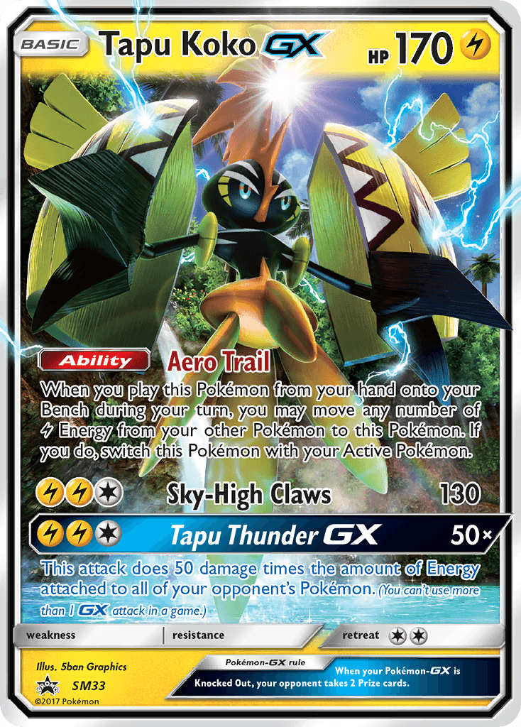 Tapu Koko-GX SM Black Star Promos