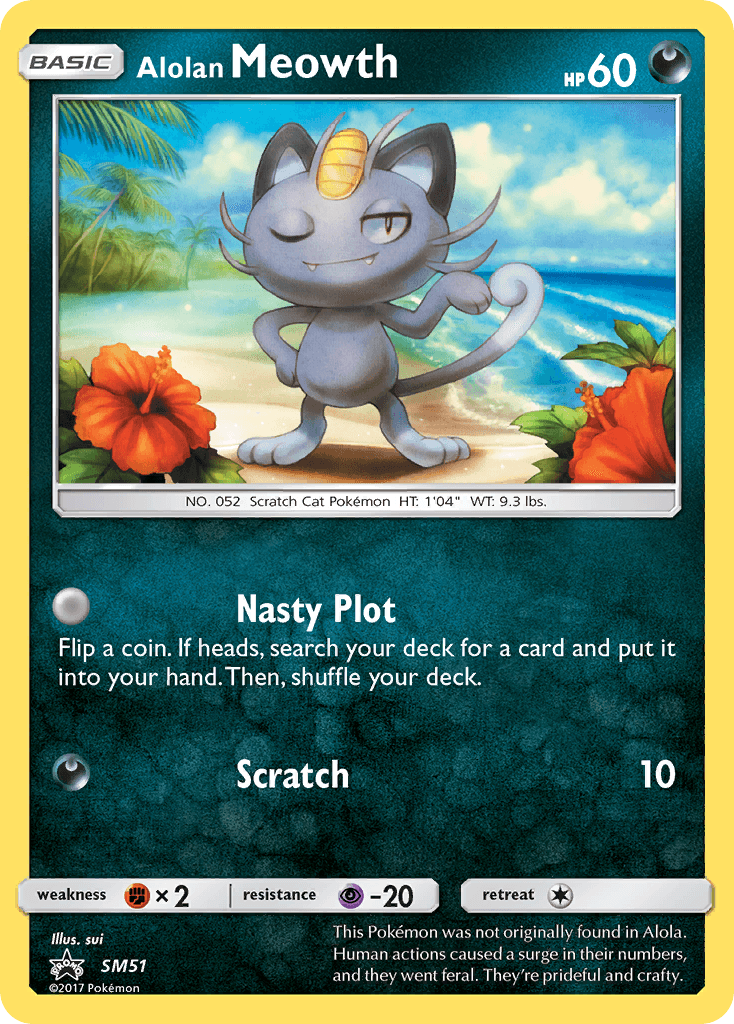 Alolan Meowth SM Black Star Promos
