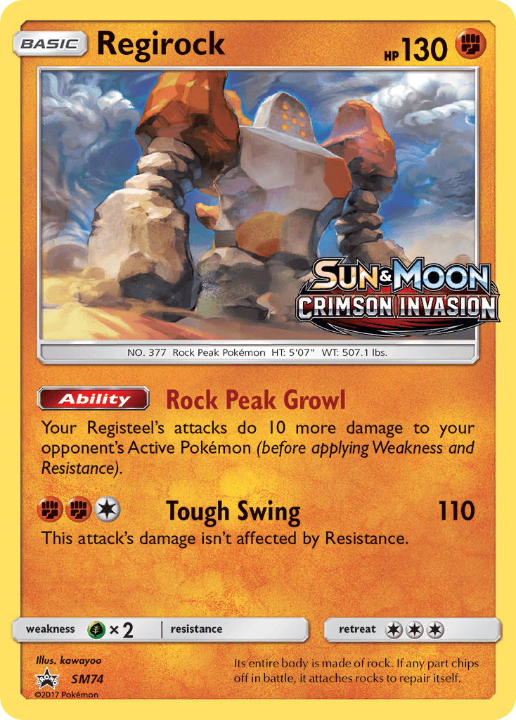 Regirock SM Black Star Promos
