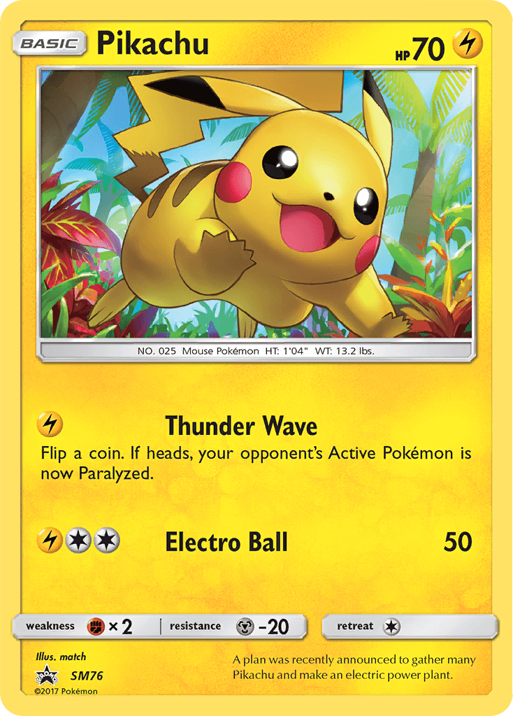 Pikachu SM Black Star Promos