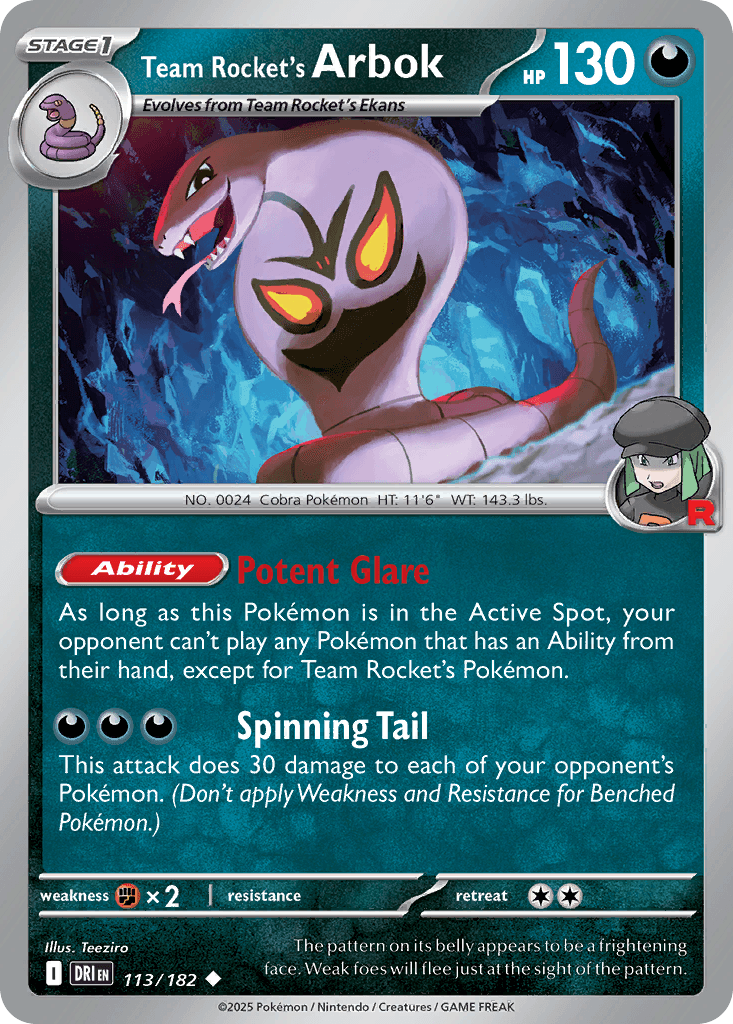 Team Rocket's Arbok Destined Rivals