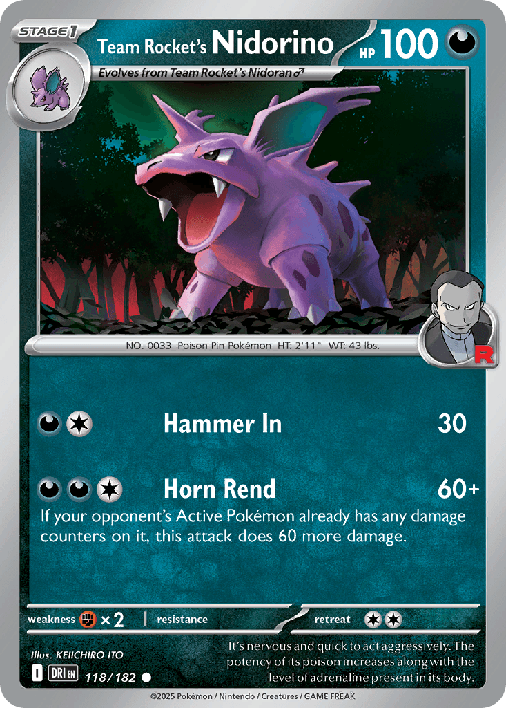 Team Rocket's Nidorino Destined Rivals