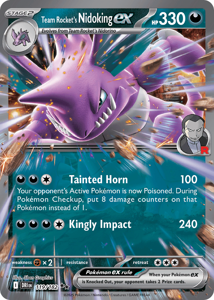 Team Rocket's Nidoking ex Destined Rivals