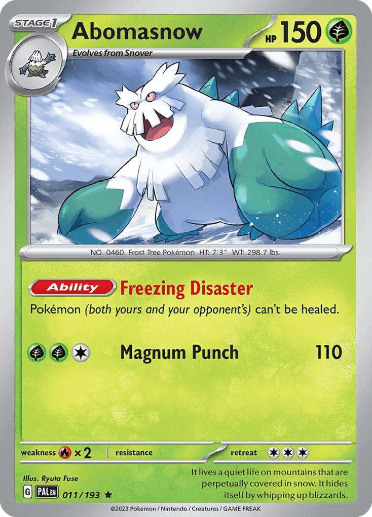 Abomasnow Paldea Evolved