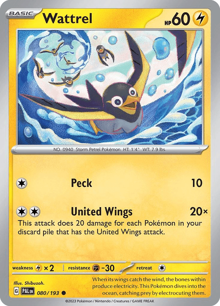 Wattrel Paldea Evolved