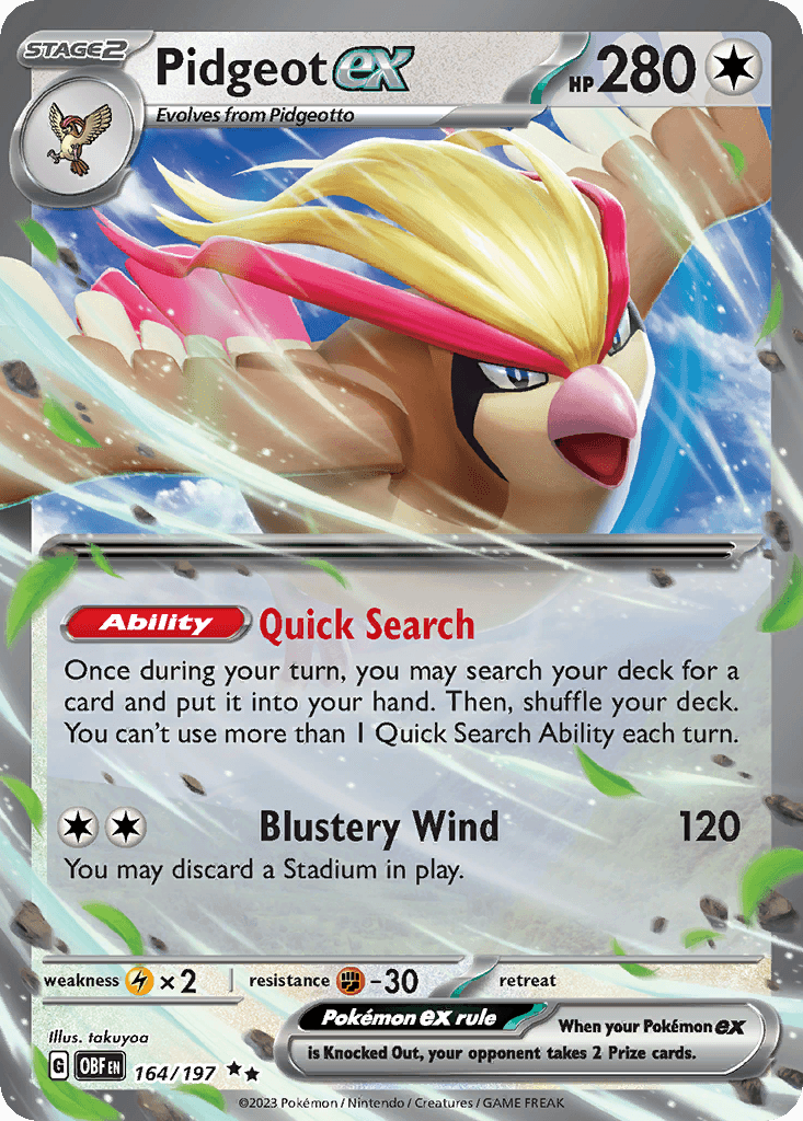 Pidgeot ex Obsidian Flames
