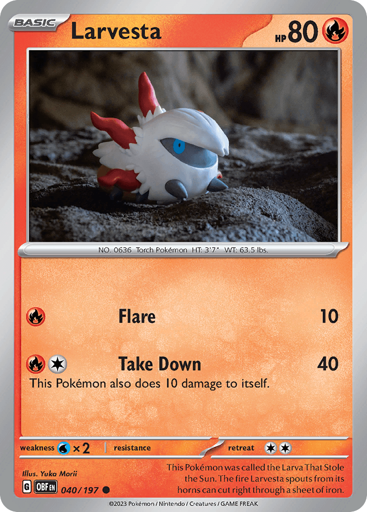 Larvesta Obsidian Flames