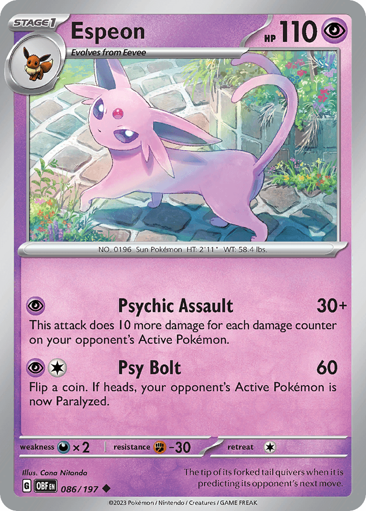 Espeon Obsidian Flames