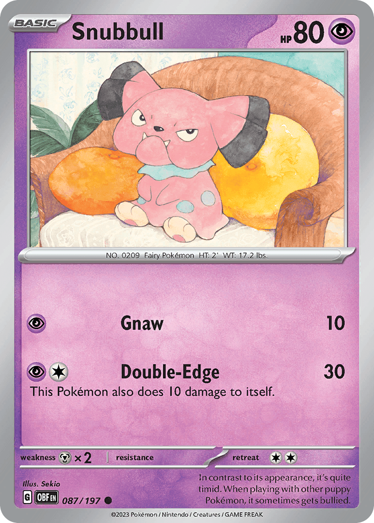 Snubbull Obsidian Flames
