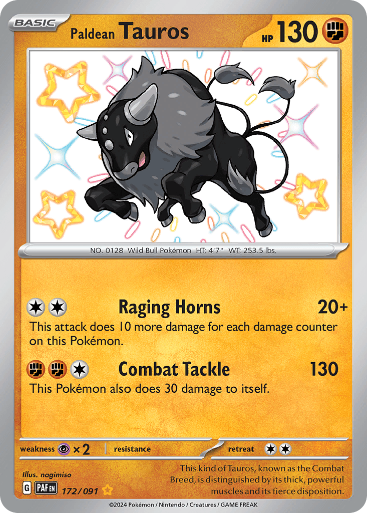 Paldean Tauros Paldean Fates