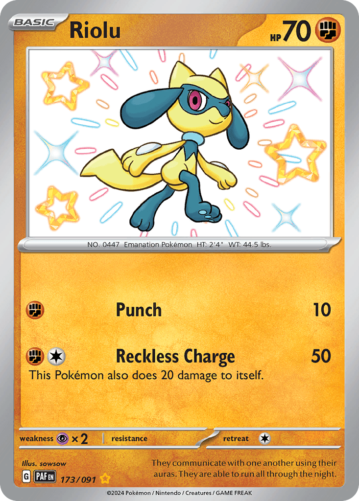 Riolu Paldean Fates