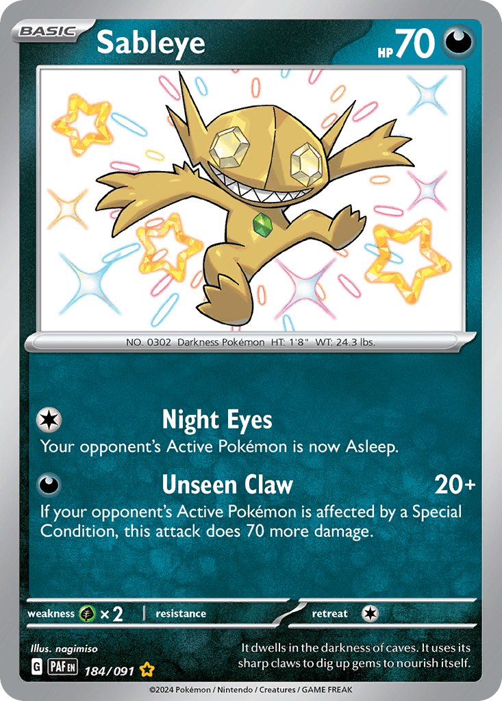 Sableye Paldean Fates