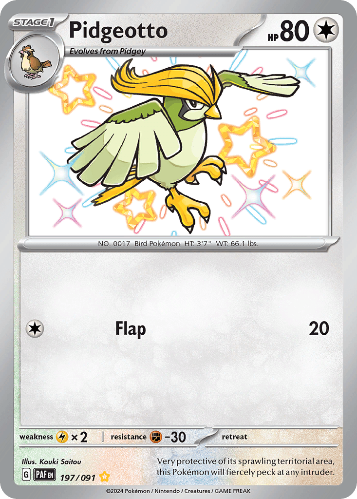 Pidgeotto Paldean Fates
