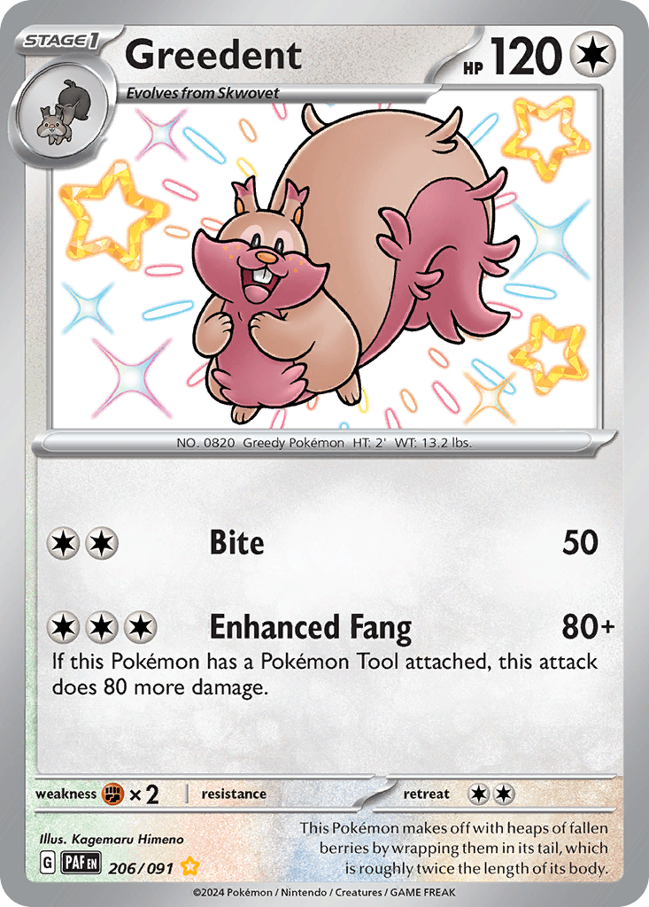 Greedent Paldean Fates