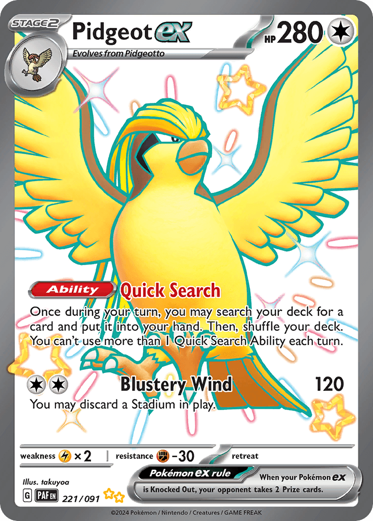 Pidgeot ex Paldean Fates