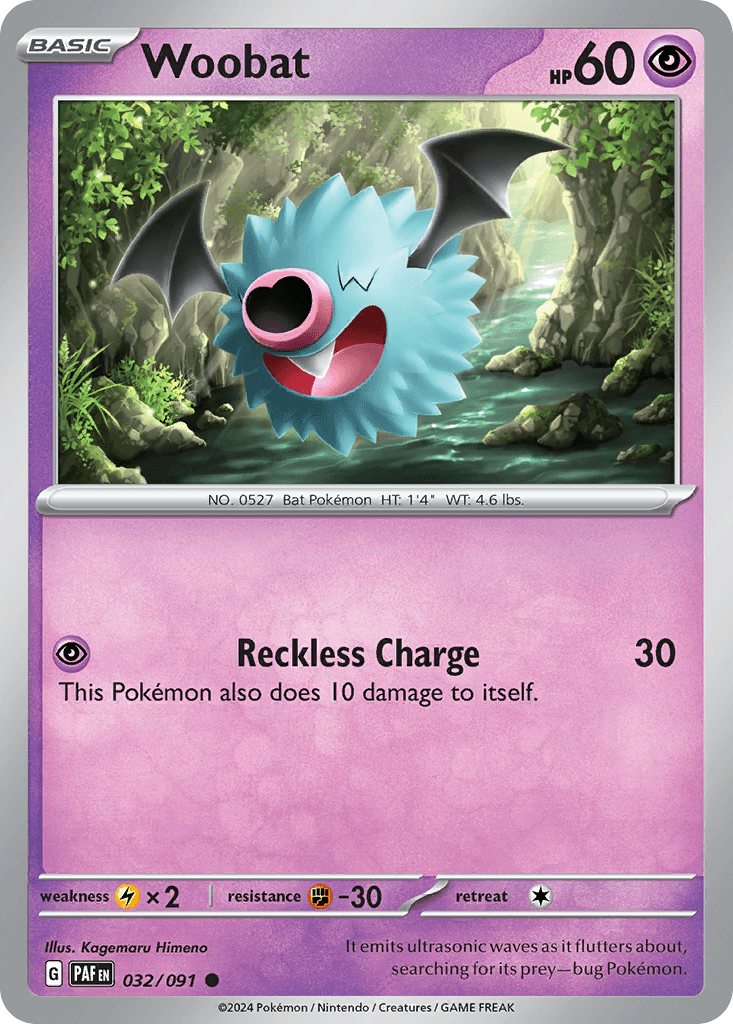 Woobat Paldean Fates