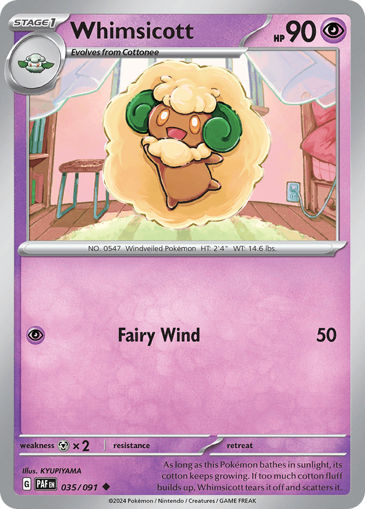 Whimsicott Paldean Fates