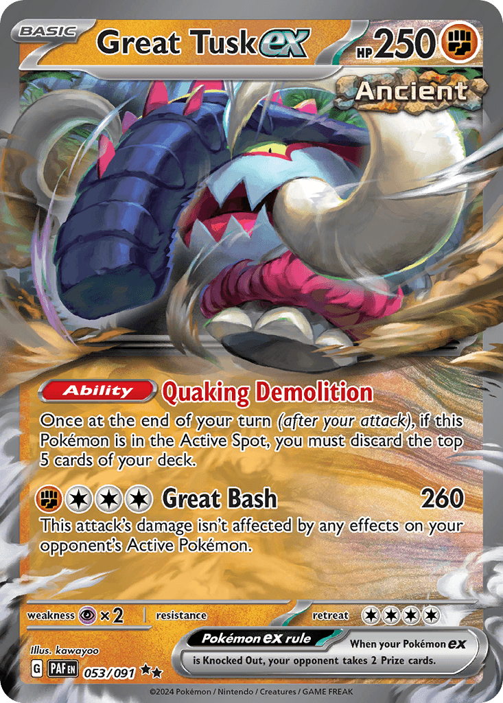 Great Tusk ex Paldean Fates