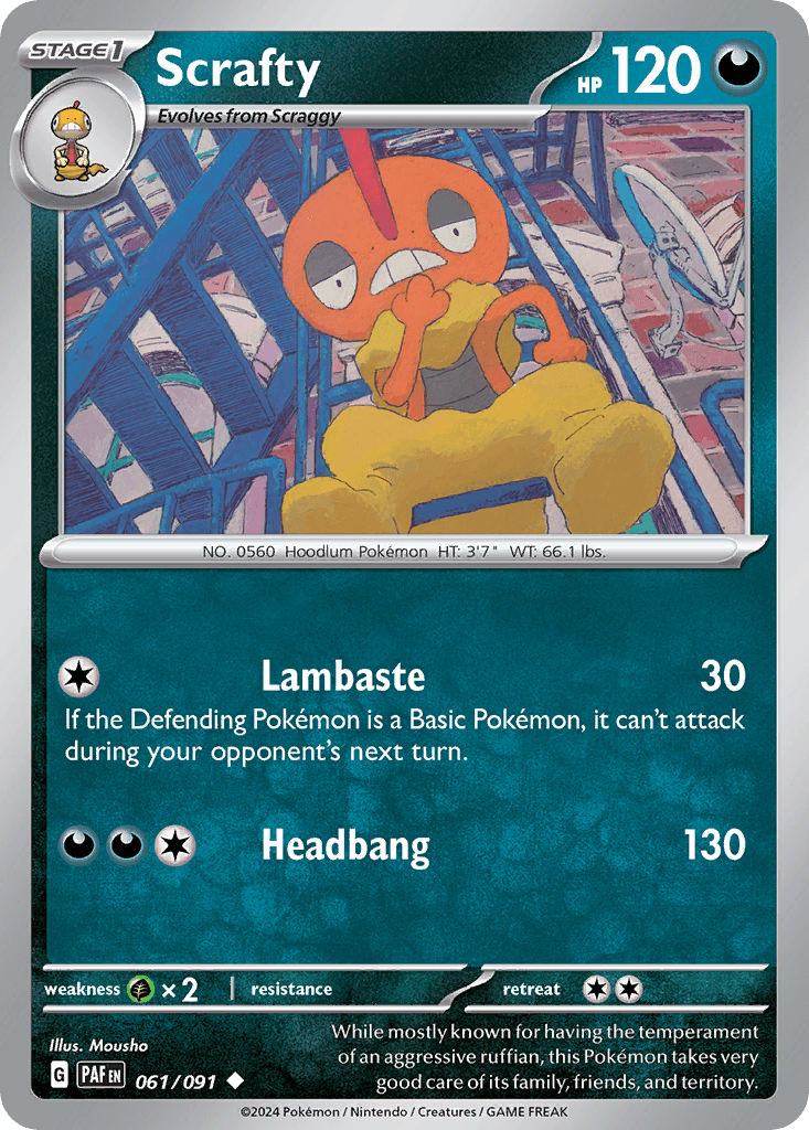 Scrafty Paldean Fates