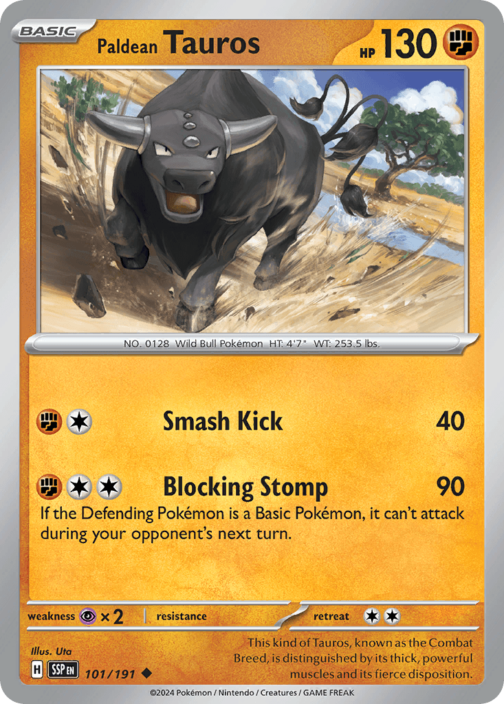 Paldean Tauros Surging Sparks