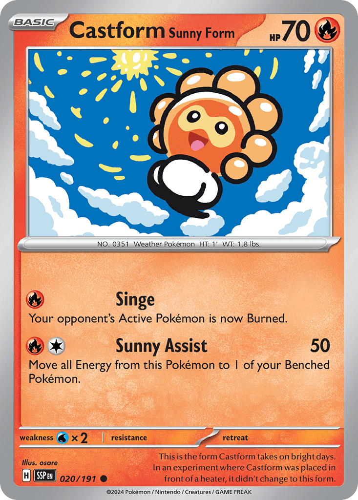 Castform Sunny Form Surging Sparks