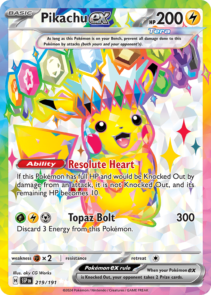 Pikachu ex Surging Sparks