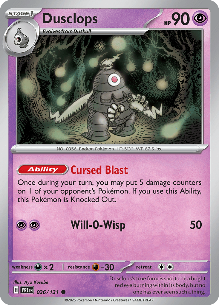Dusclops Prismatic Evolutions