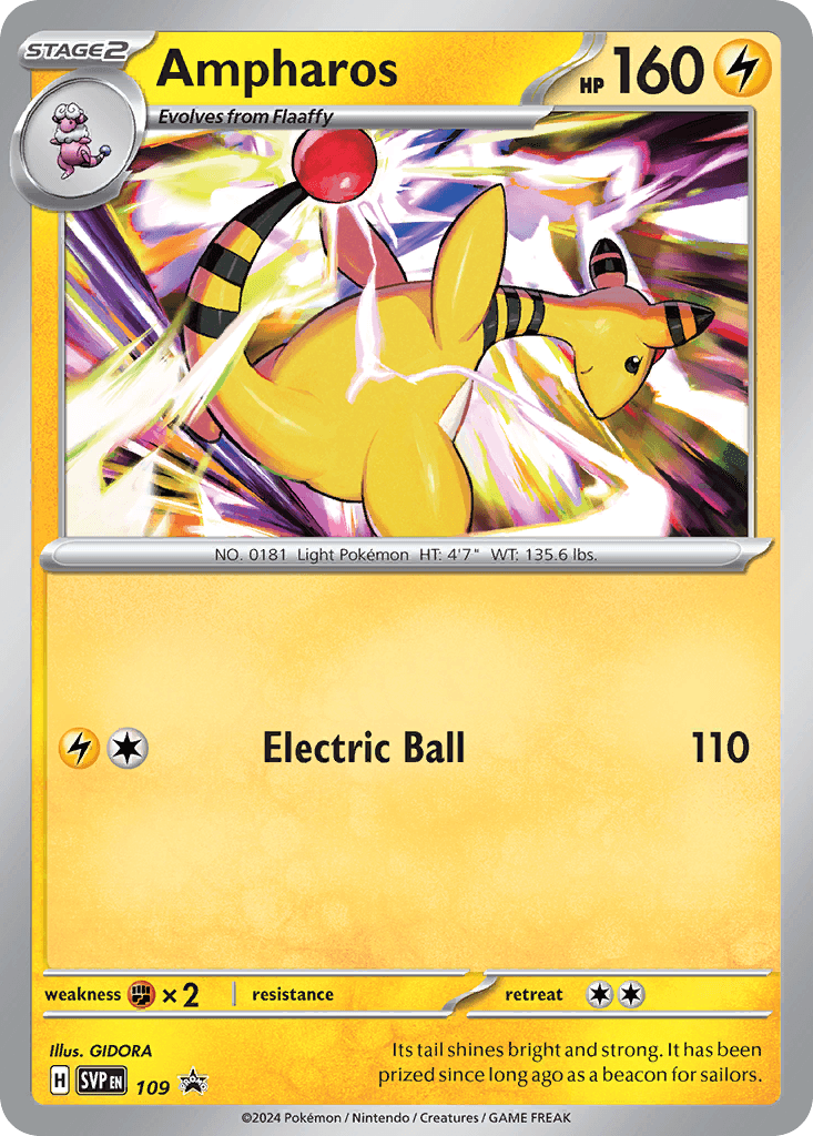 Ampharos Scarlet & Violet Black Star Promos