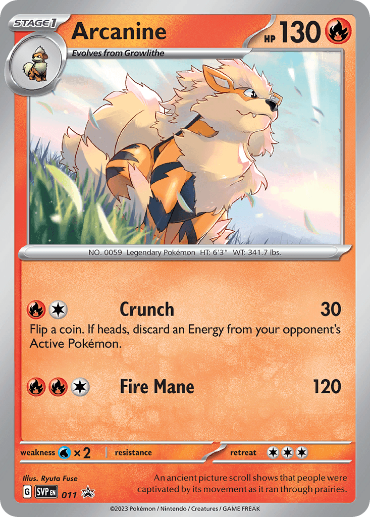 Arcanine Scarlet & Violet Black Star Promos