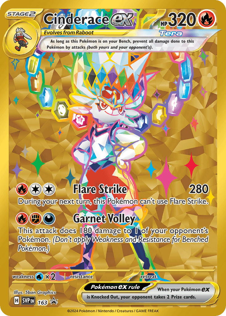 Cinderace ex Scarlet & Violet Black Star Promos