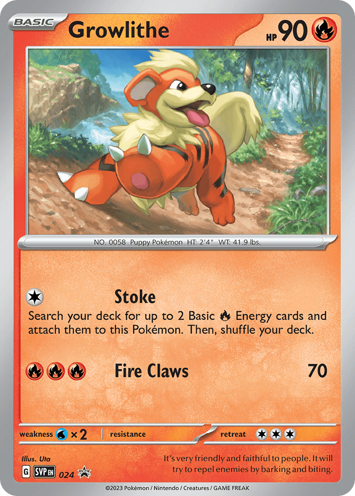 Growlithe Scarlet & Violet Black Star Promos