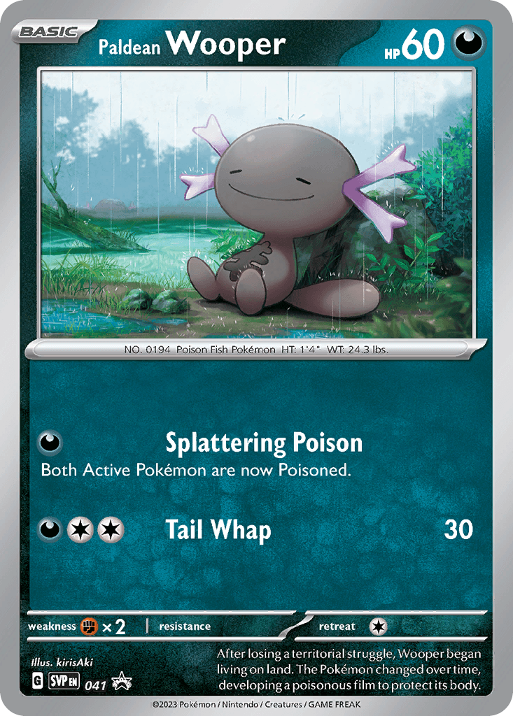 Paldean Wooper Scarlet & Violet Black Star Promos