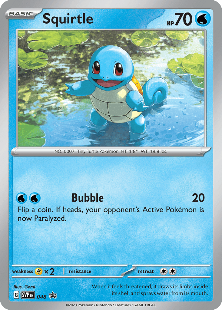 Squirtle Scarlet & Violet Black Star Promos