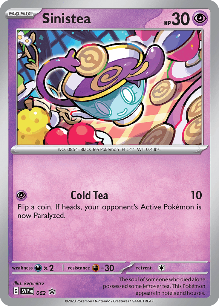 Sinistea Scarlet & Violet Black Star Promos