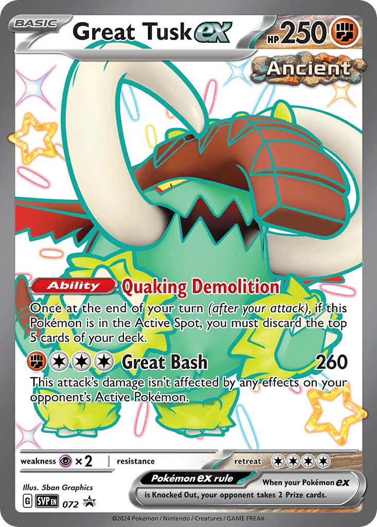 Great Tusk ex Scarlet & Violet Black Star Promos