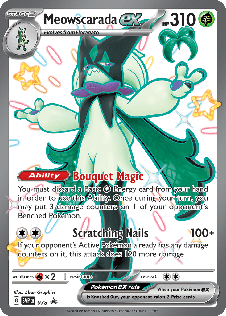 Meowscarada ex Scarlet & Violet Black Star Promos