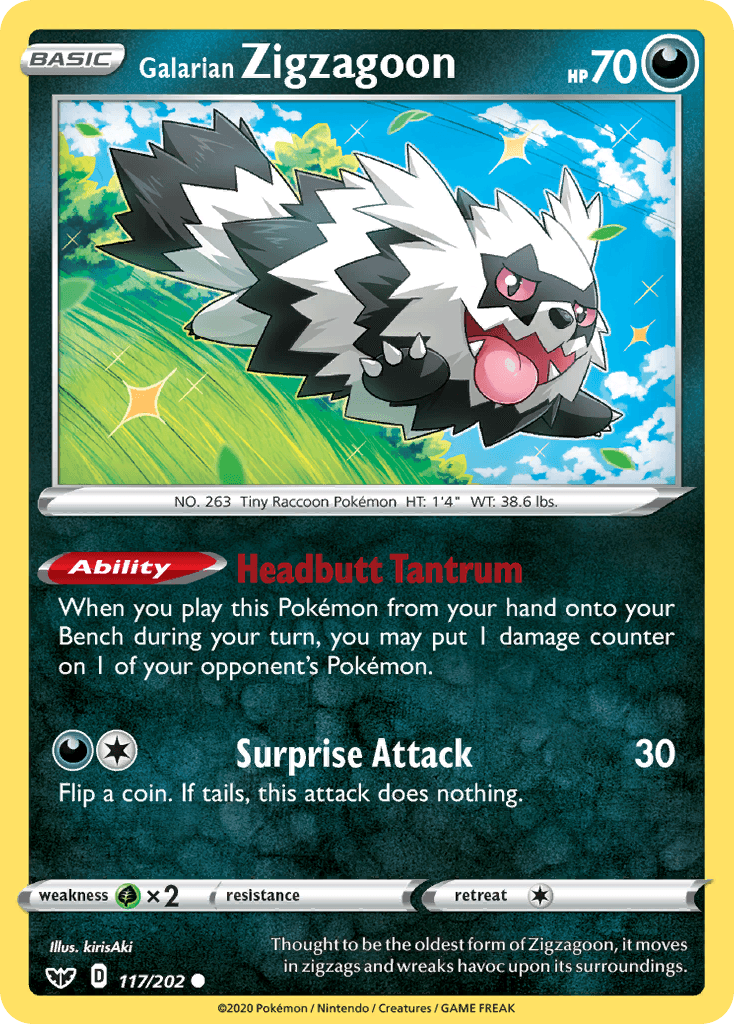 Galarian Zigzagoon Sword & Shield