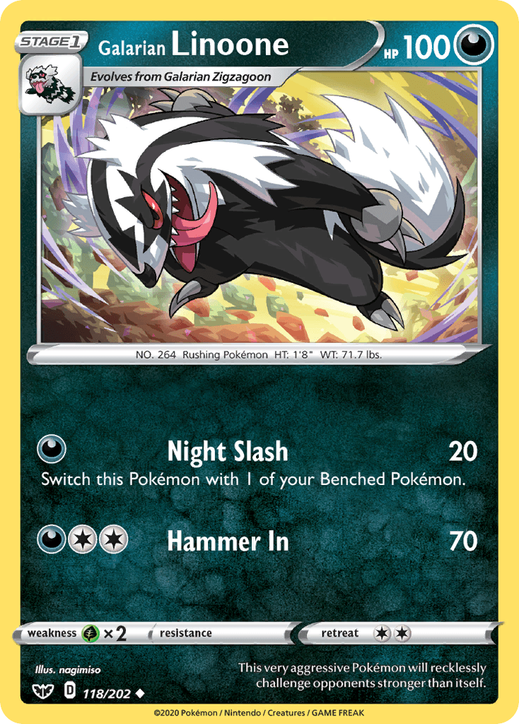 Galarian Linoone Sword & Shield