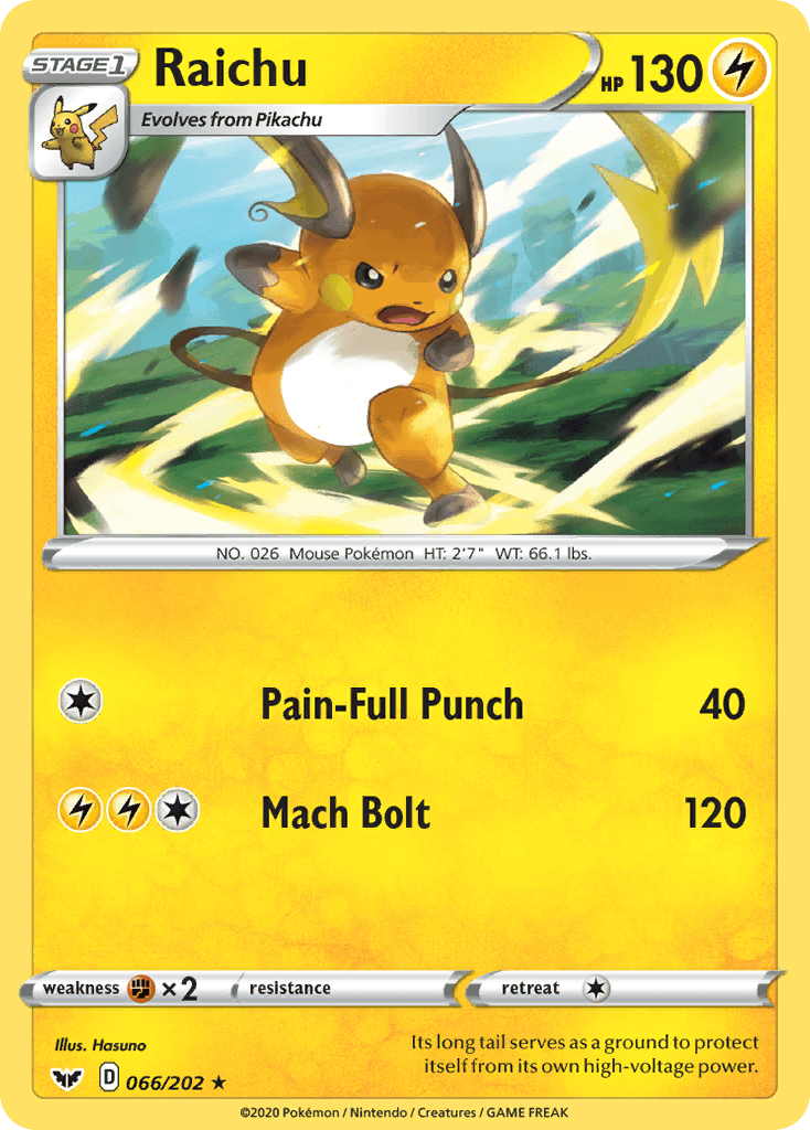 Raichu Sword & Shield