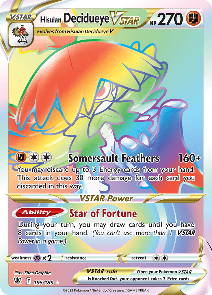 Hisuian Decidueye VSTAR Astral Radiance