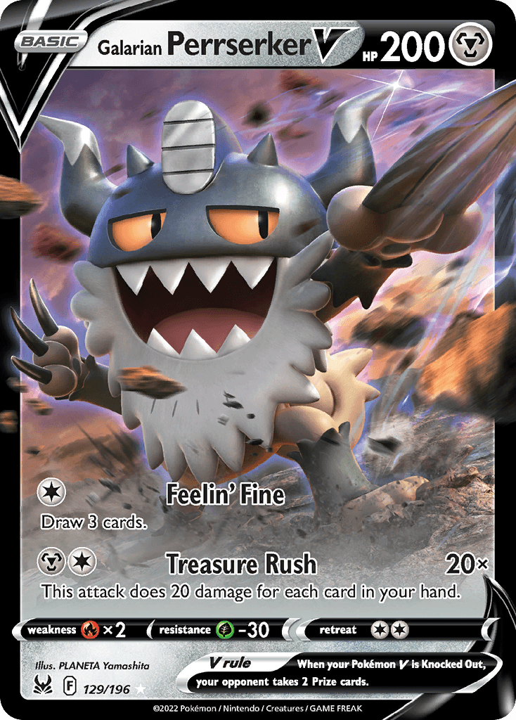 Galarian Perrserker V Lost Origin