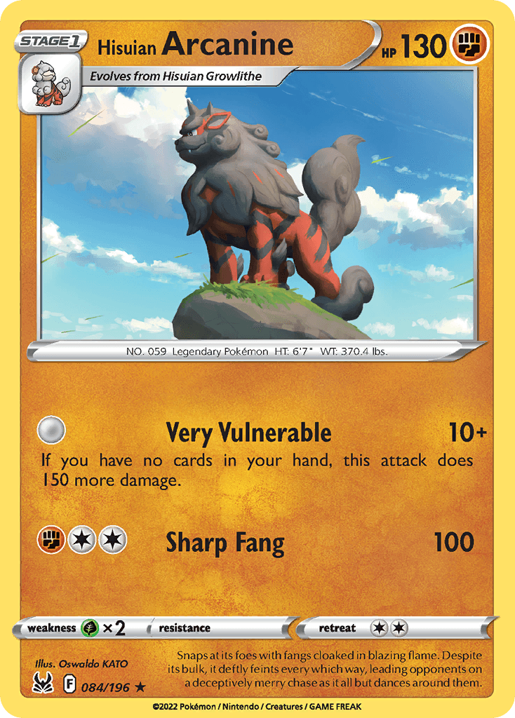 Hisuian Arcanine Lost Origin