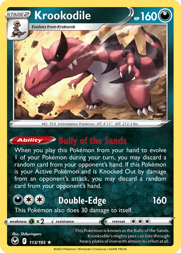 Krookodile Silver Tempest