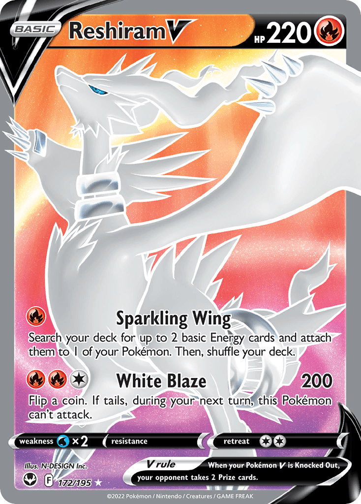 Reshiram V Silver Tempest