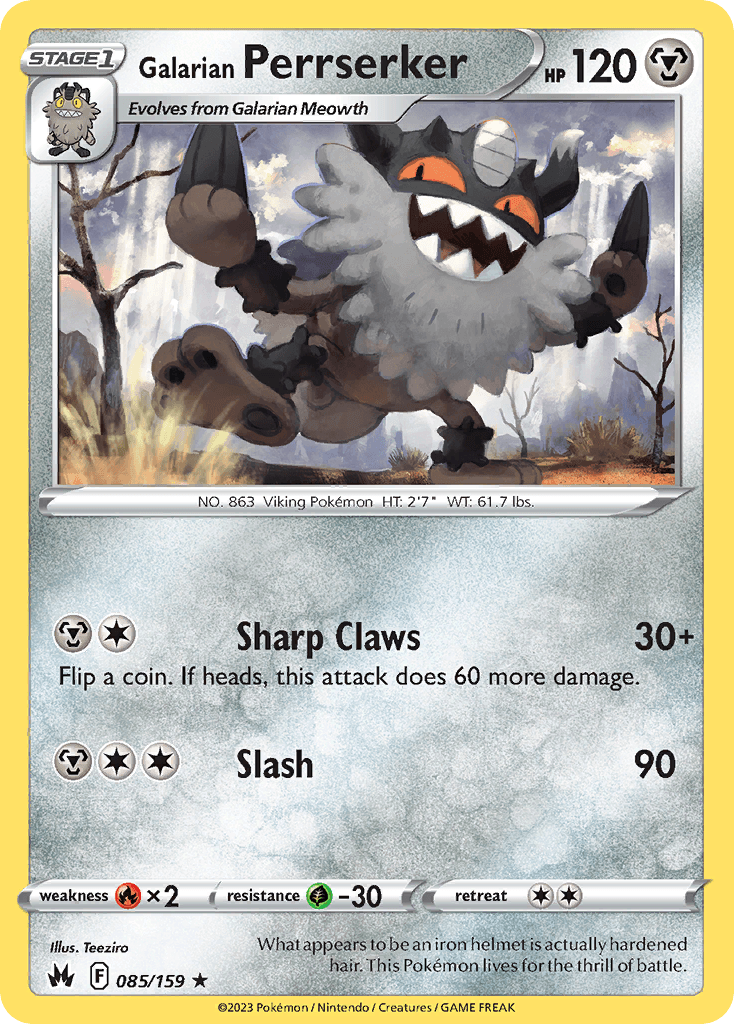 Galarian Perrserker Crown Zenith