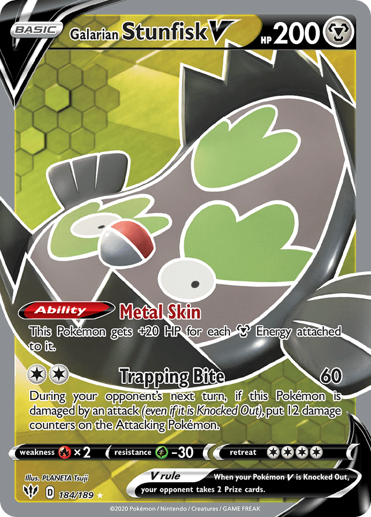 Galarian Stunfisk V Darkness Ablaze