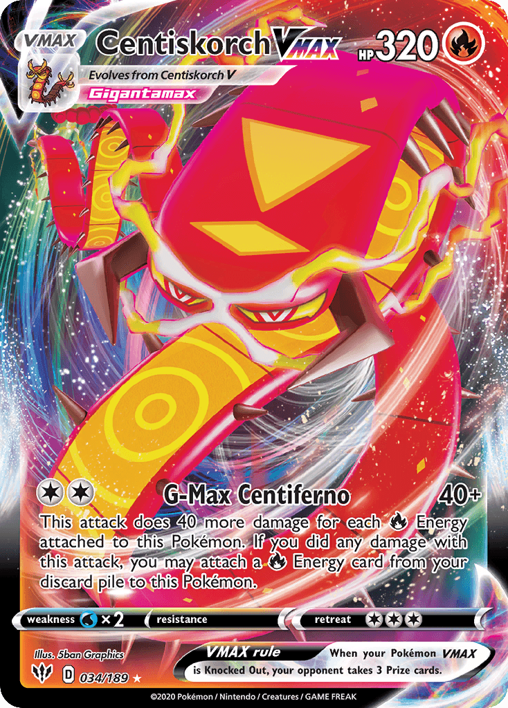 Centiskorch VMAX Darkness Ablaze