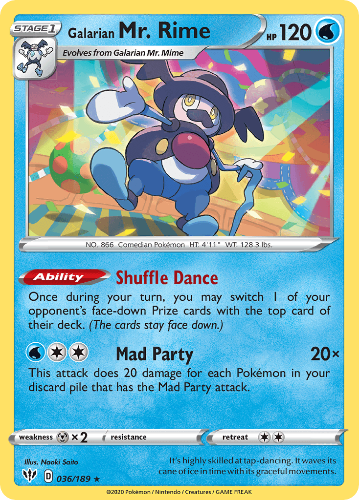 Galarian Mr. Rime Darkness Ablaze