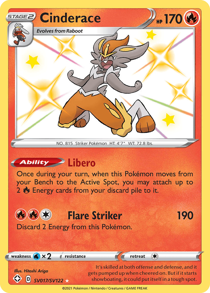 Cinderace Shining Fates Shiny Vault